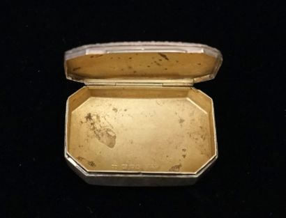 English silver box of octagonal shape with...