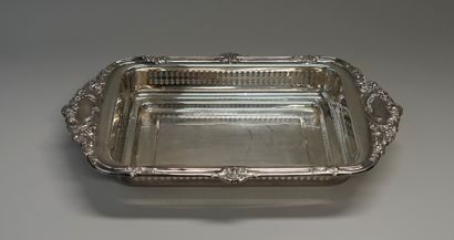 ROYAL ASCOT - Rectangular silver plated banquette...