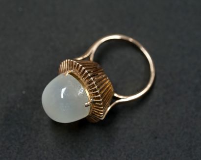 
BAGUE en or jaune 14k (585°/°°) sertie d'un...