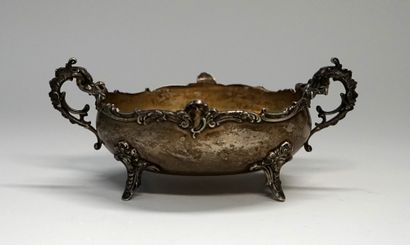 Rocaille style silver pocket cup 800/°°....