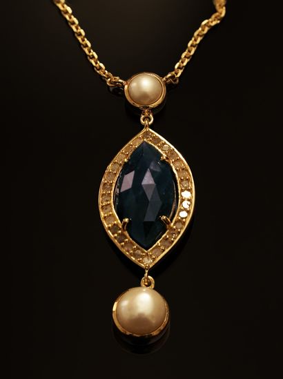 NECKLACE in silver gilt (vermeil) 925/°°...
