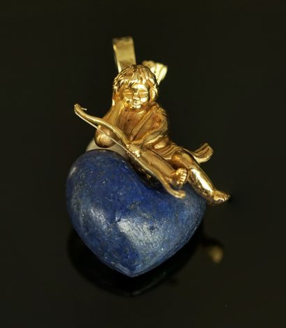 18k (750°/°°) yellow gold pendant with a...