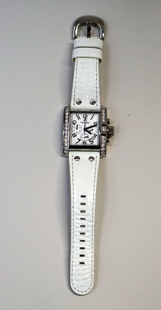 TW STEEL - Stainless steel and rhinestone...