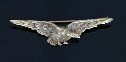 BROCHE en or jaune 18k (750/°°) figurant...