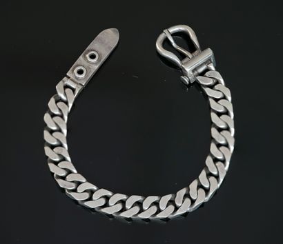 HERMES - Vintage belt bracelet in silver,...