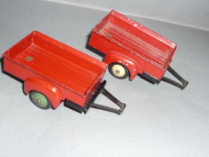 DINKY TOYS n°25S lot de deux remorques rouge...