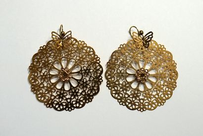 GAS ST TROPEZ - Large PAIR OF EARRINGS with...
