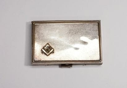 FRANC-MASONRY - CIGARETTES CASE in metal...