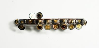 NOMINATION - BRACELET in steel and 18K (750/°°)...