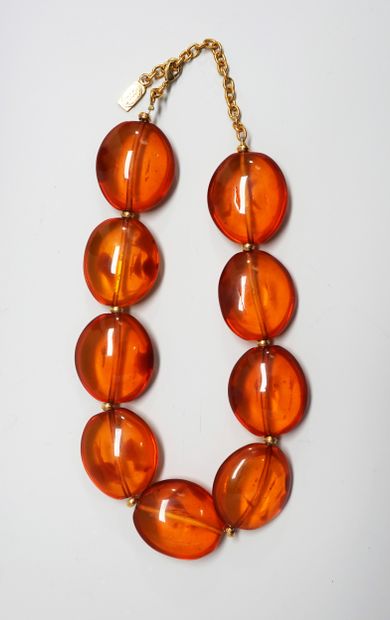 DOMINIQUE DENAIVE - Resin necklace made of...
