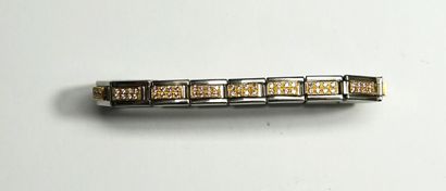 NAME - BRACELET in steel and 18K (750/°°)...