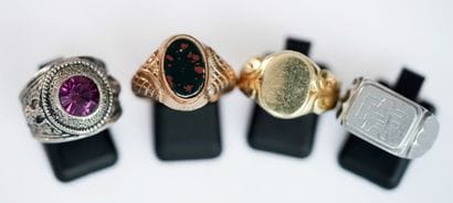 LOT of 4 antique gold plated and various...