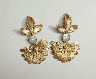 GAS BIJOUX - EAR CLIPS gilded metal pendants...