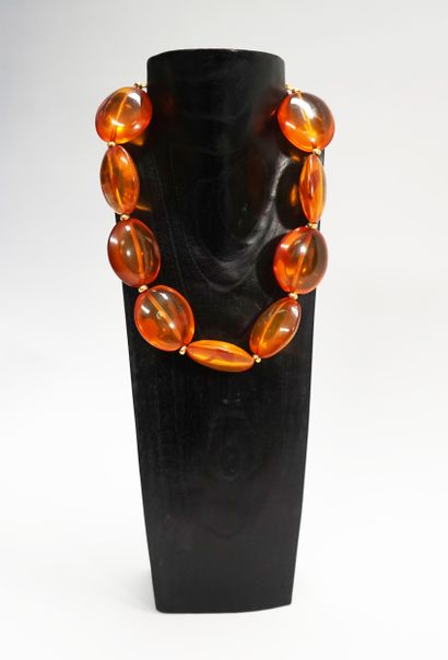 DOMINIQUE DENAIVE - Resin necklace made of...