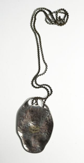 Designer pendant with abstract design, signed...