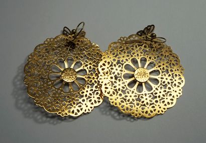 GAS ST TROPEZ - Large PAIR OF EARRINGS with...