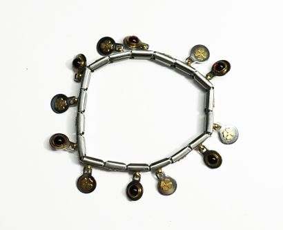 NOMINATION - BRACELET in steel and 18K (750/°°)...