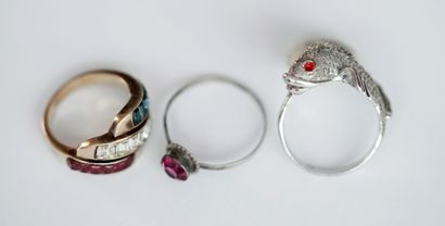 SET of 6 silver rings. PB : 5,27 - 7,09 -...