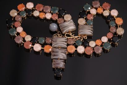 PHILIPPE FERRANDIS - GOLDEN METAL NECKLACE...