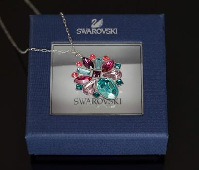 SWAROVSKI - Silver plated pendant set with...