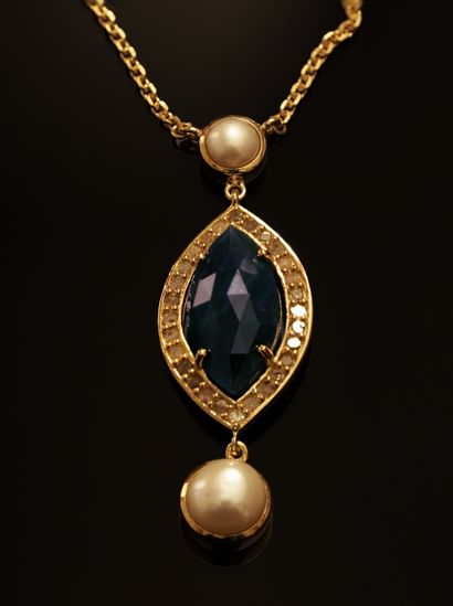 NECKLACE in silver gilt (vermeil) 925/°°...