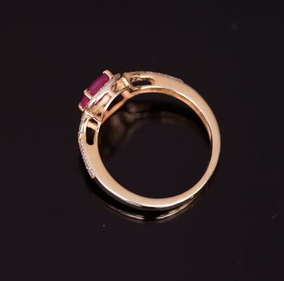 Silver ring gilt 925 / ° ° centered a rectangular...