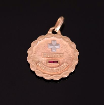 MEDAL in 18k (750/°°) yellow gold 