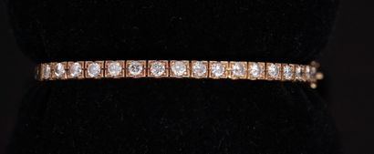 BRACELET in 18k (750°/°°) yellow gold, the...
