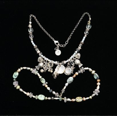 REMINISCENCE - NECKLACE in silver plated...