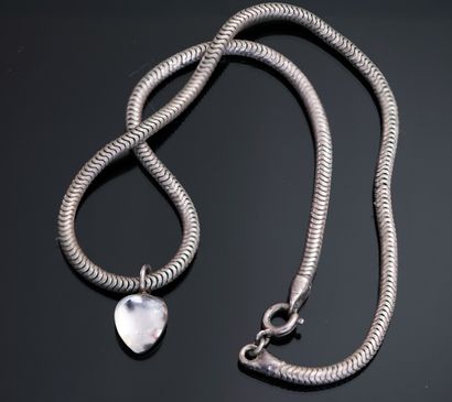 JACQUES GAUTIER - Heart-shaped pendant set...