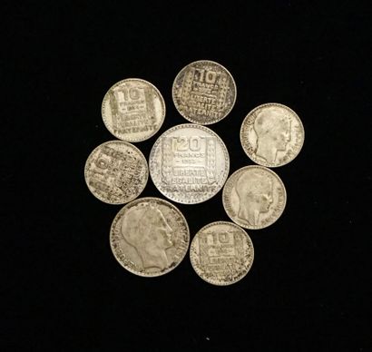 LOT of silver coins low-title (600/°). PB:...