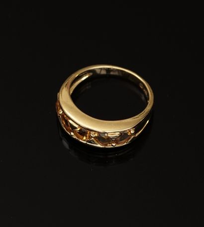 JARRETIER RING in 18k yellow gold (750/°°)...