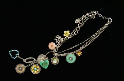 SOUTHERN PEOPLE - Silver-plated metal necklace...