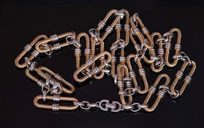 DIOR Christian - SAUTOIR in silver and gold...