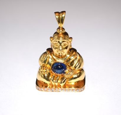 18K (750/°°) yellow gold pendant featuring...