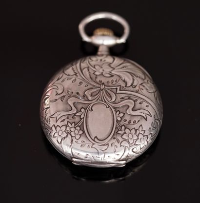 Silver gousset watch (swan hallmark), ivory...