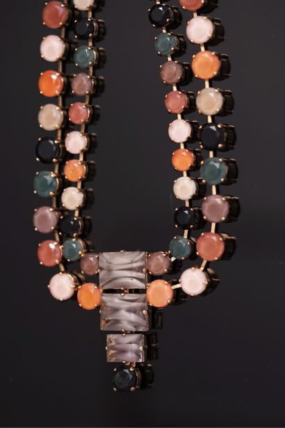 PHILIPPE FERRANDIS - GOLDEN METAL NECKLACE...