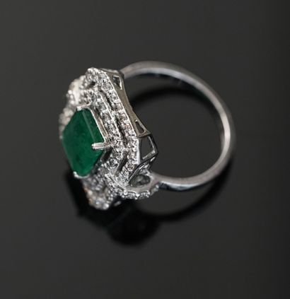 RING in 18k white gold (750/°°) set with...