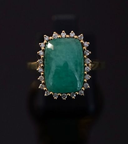 GOLDEN SILVER RING 925/°° centered on a rectangular...