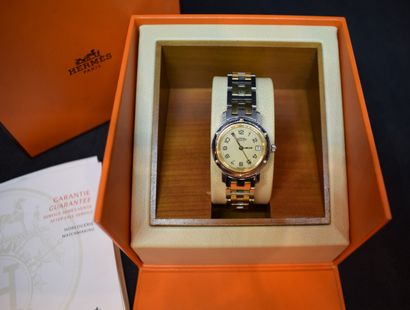 HERMES - Lady's watch Clipper model, in two-tone...