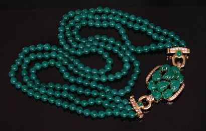 SET consisting of a choker and a bracelet...