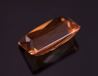 LARGE LEMONRY honey faceted rectangular on...