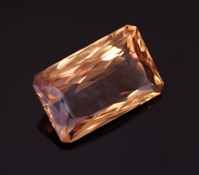LARGE LEMONRY honey faceted rectangular on...