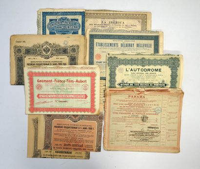 LOT of bearer shares : Gaumont-Franco-Film-Aubert,...