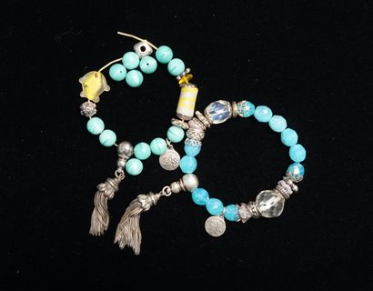 GAZ ST TROPEZ - 2 BRACELETS in silver plated...