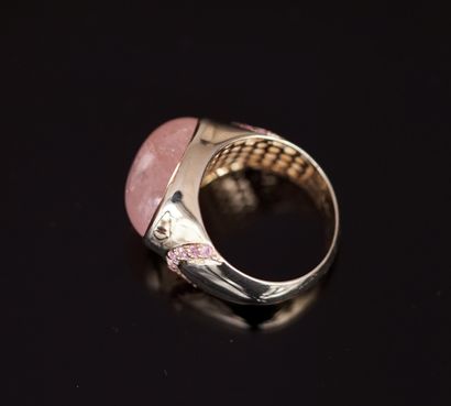 RING in silver gilt (vermeil) 925/°° centered...