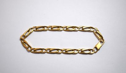 BRACELET in 18K (750/°°) yellow gold with...