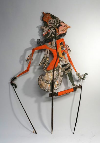 Ancient puppet presenting Krishna from the...