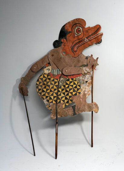 Old puppet presenting comic servant of the...