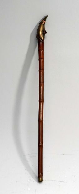 Pipe in bamboo, the furnace in brass and...